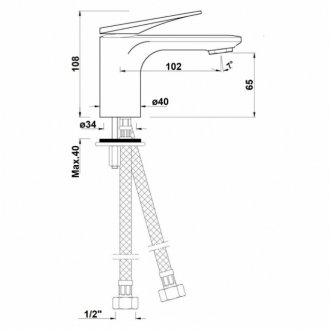 Смеситель для раковины Jaquar Laguna LAG-CHR-91011B хром