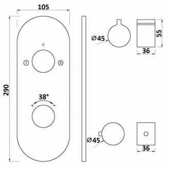 Смеситель для душа Jaquar Laguna LAG-CHR-91681K хром