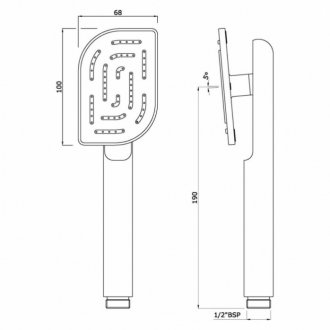 Ручная лейка Jaquar Maze HSH-CHR-85537 хром