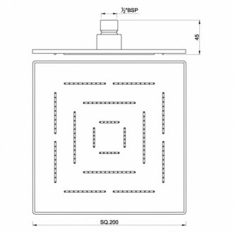 Верхний душ Jaquar Maze OHS-CHR-1619 хром
