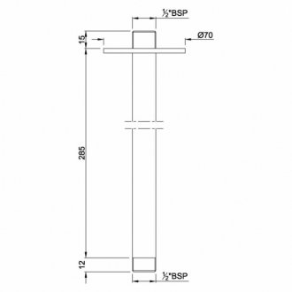 Держатель верхнего душа Jaquar SHA-CHR-475L280 хром