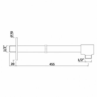 Держатель верхнего душа Jaquar SHA-CHR-49483 хром