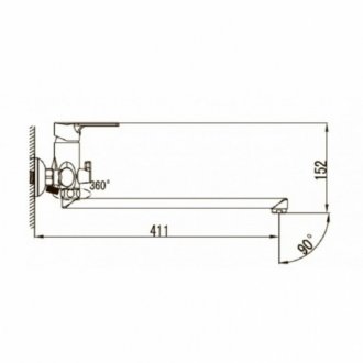 Смеситель для ванны Kaiser Oval 56055