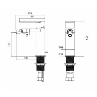 Смеситель для биде M&Z Castello CSL00300M