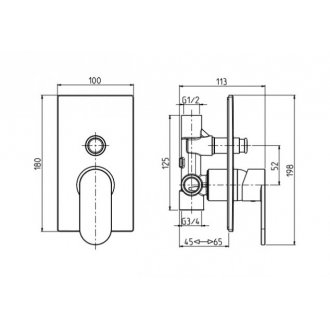 Смеситель для душа M&Z Castello CSL02800M