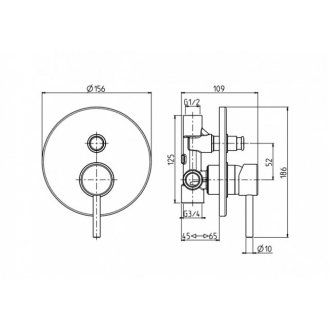 Смеситель для душа M&Z Ditirambo DRB02820