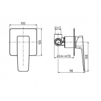 Смеситель для душа M&Z New Geometry NGM02700