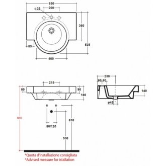 Раковина Olympia Tutto Evo TUT4165101