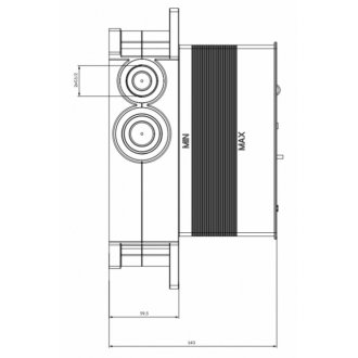 Скрытая часть смесителя Omnires BOXTE2F