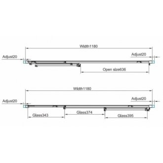 Душевая дверь Omnires Chelsea NDT12XCRTR