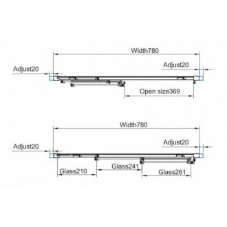 Душевая дверь Omnires Chelsea NDT80XCRTR