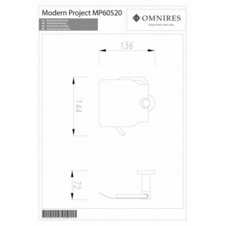 Держатель для туалетной бумаги Omnires Modern Project MP60520 CR