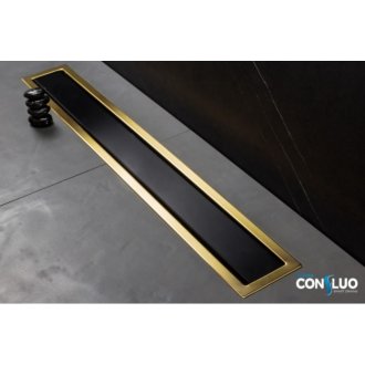 Душевой канал Pestan Confluo Premium Gold Black Glass Line 450
