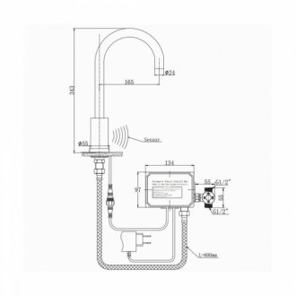 Смеситель для кухни Raiber Sensor RSF88198