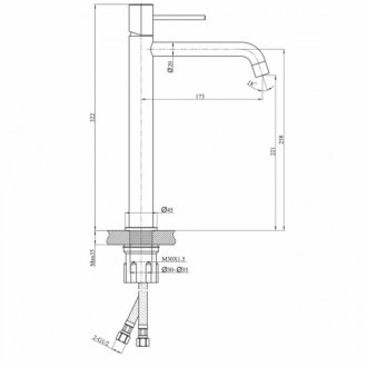 Смеситель для раковины Raiber Graceful RPB-002