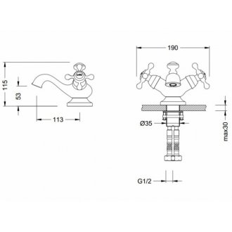 Смеситель для раковины Schein Saine Chrome 8053003