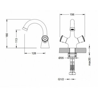 Смеситель для раковины Schein Superior 8066003