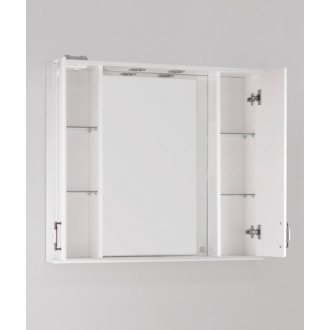 Зеркало со шкафчиком Style Line Олеандр-2 90/C белое