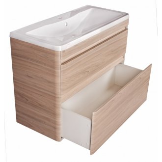 Мебель для ванной Style Line Атлантика 100 подвесная ясень перламутр