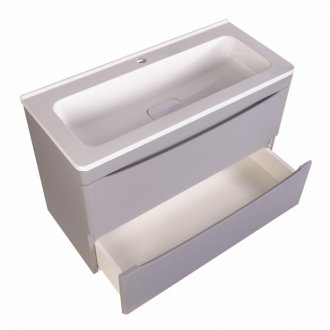 Мебель для ванной Style Line Бергамо мини 80 подвесная серый