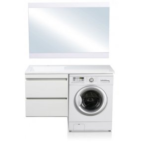 Мебель под стиральную машину Style Line Даллас 110 подвесная белая эмаль