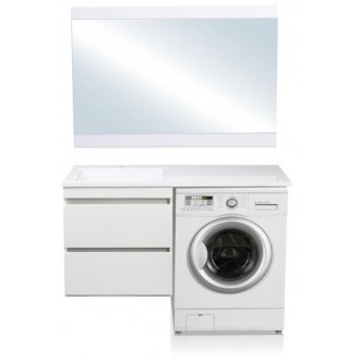 Мебель под стиральную машину Style Line Даллас 120 подвесная белая эмаль