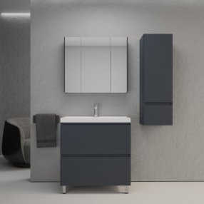 Мебель для ванной Style Line Манхэттен 100 см напольная графит