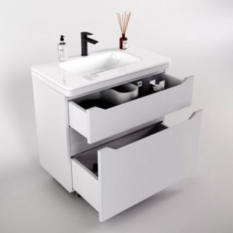 Мебель для ванной Style Line Марелла 70 см напольная белая матовая