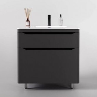 Мебель для ванной Style Line Марелла 80 см напольная темно-серая