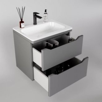 Мебель для ванной Style Line Марелла 60 см подвесная темно-серая