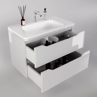 Мебель для ванной Style Line Марелла 80 см подвесная белая глянцевая