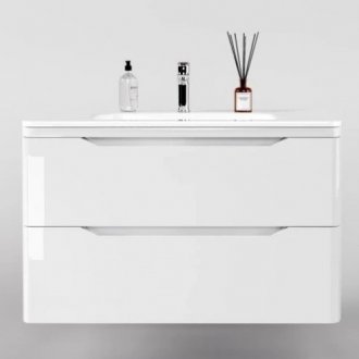 Мебель для ванной Style Line Марелла 90 см подвесная белая глянцевая