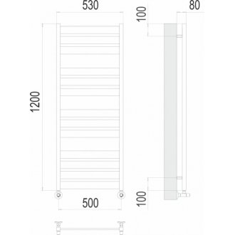 Полотенцесушитель водяной Terminus Латте 500x1200