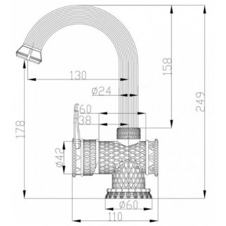 Смеситель для умывальника Zorg A 411U-BR