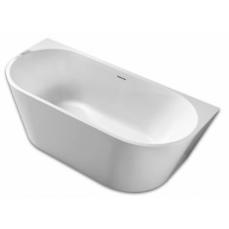 Акриловая ванна Abber AB9216-1.3 130x70 см, овальная, с каркасом, со сливом-переливом