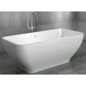Акриловая ванна Abber AB9220 170x70 см, отдельностоящая, с каркасом, со сливом-переливом