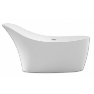 Акриловая ванна Abber AB9245 170x75 см, отдельностоящая, овальная, с каркасом, со сливом-переливом