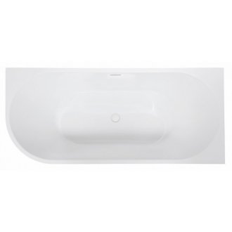Акриловая ванна Abber AB9315 R 170x75 см, угловая, с каркасом, со сливом-переливом, асимметричная
