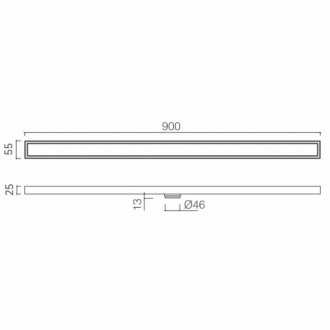 Душевой лоток Abber E796900NG 90 см