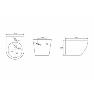 Биде подвесное Abber Bequem AC1151MW