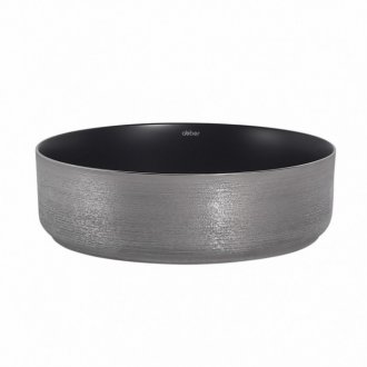 Раковина Abber Bequem AC2109 черная/серебро 40 см