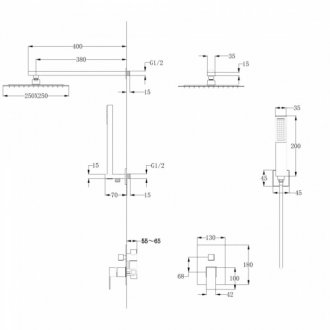 Душевая система Abber Daheim AF8219B