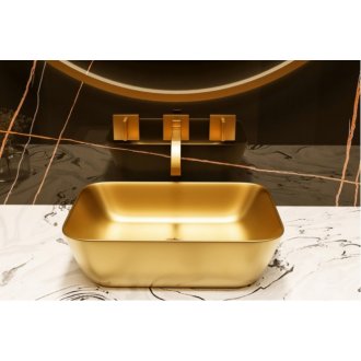 Раковина Abber Rechteck AC2200 золото матовое 46 см
