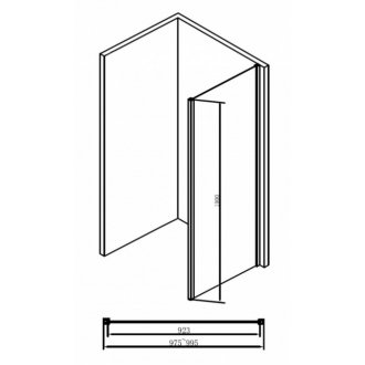 Душевая перегородка Abber Schwarzer Diamant AG100BS