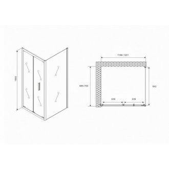 Душевой уголок Abber Sonnenstrand AG07120-S70 120x70