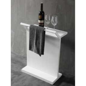 Столик для ванной с полотенцедержателем Abber Stein AS1637 белый