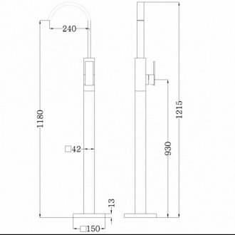 Смеситель для раковины Abber Wasserfall AF8640B