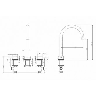 Смеситель для раковины Abber Wasser Kreis 316 AF8108BST-M