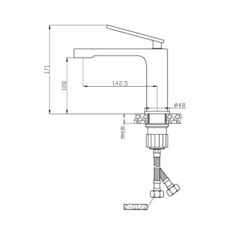 Смеситель для раковины Agger Beauty A2602100