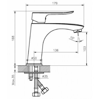 Смеситель для раковины Agger Nice A2502100